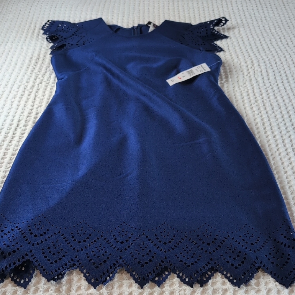 Isabel & Nina Navy Blue Lace Dress